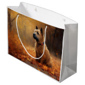 Chesapeake Bay Terrier in herfstblad Groot Cadeauzakje (Achterkant Gekanteld)
