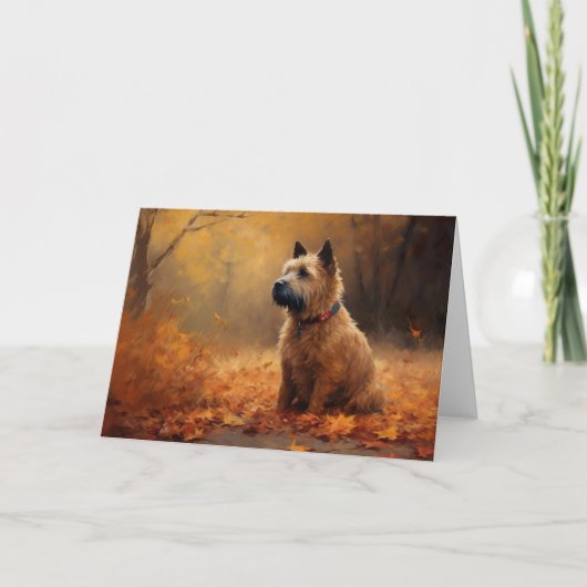 Chesapeake Bay Terrier in herfstblad Kaart (Voorkant)