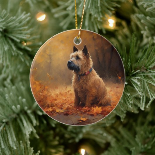 Chesapeake Bay Terrier in herfstblad Keramisch Ornament (Boom)