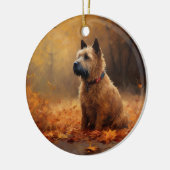 Chesapeake Bay Terrier in herfstblad Keramisch Ornament (Links)