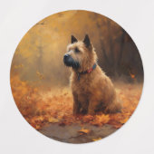 Chesapeake Bay Terrier in herfstblad Labels (Design 1)