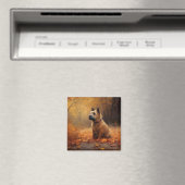 Chesapeake Bay Terrier in herfstblad             Magneet (Insitu (Vaatwasser))