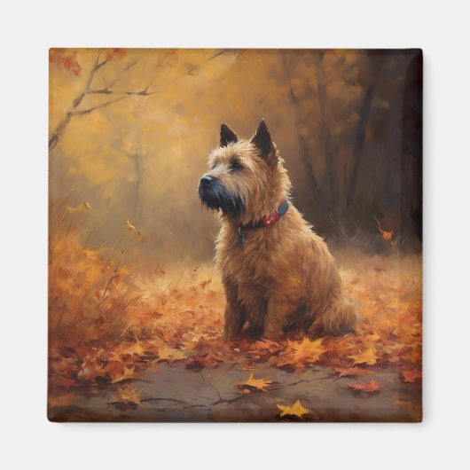 Chesapeake Bay Terrier in herfstblad             Magneet (Voorkant)