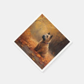 Chesapeake Bay Terrier in herfstblad Servet (Hoek)