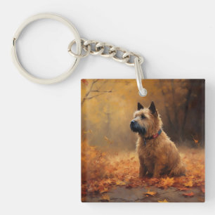 Chesapeake Bay Terrier in herfstblad             Sleutelhanger