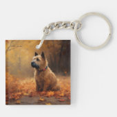 Chesapeake Bay Terrier in herfstblad             Sleutelhanger (Achterkant)