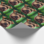 Chesapeake Bay Terrier in St. Patrick's Day Dress Cadeaupapier (Hoek)