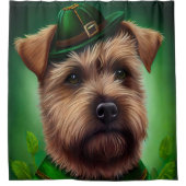 Chesapeake Bay Terrier in St. Patrick's Day Dress Douchegordijn (Voorkant)