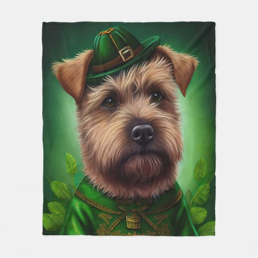 Chesapeake Bay Terrier in St. Patrick's Day Dress Fleece Deken (Voorkant)