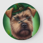 Chesapeake Bay Terrier in St. Patrick's Day Dress Grote Klok (Voorkant)