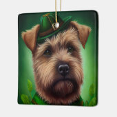 Chesapeake Bay Terrier in St. Patrick's Day Dress Keramisch Ornament (Links)