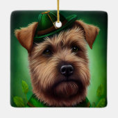 Chesapeake Bay Terrier in St. Patrick's Day Dress Keramisch Ornament (Achterkant)