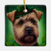 Chesapeake Bay Terrier in St. Patrick's Day Dress Keramisch Ornament (Voorkant)