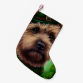 Chesapeake Bay Terrier in St. Patrick's Day Dress Kleine Kerstsok (Voorkant (Hangend))
