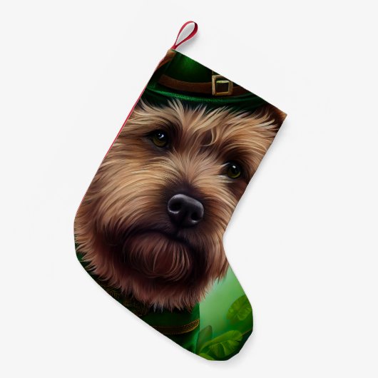 Chesapeake Bay Terrier in St. Patrick's Day Dress Kleine Kerstsok (Voorkant (Hangend))
