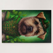 Chesapeake Bay Terrier in St. Patrick's Day Dress Legpuzzel (Horizontaal)