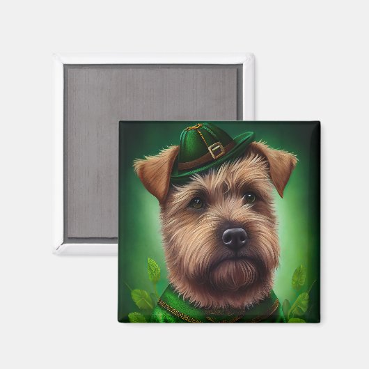 Chesapeake Bay Terrier in St. Patrick's Day Dress Magneet (Voorkant / Achterkant)