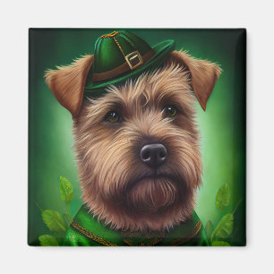 Chesapeake Bay Terrier in St. Patrick's Day Dress Magneet