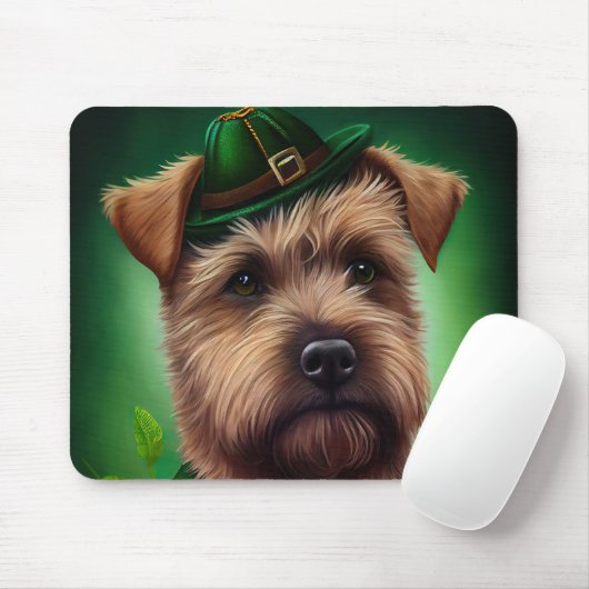 Chesapeake Bay Terrier in St. Patrick's Day Dress Muismat (Met muis)