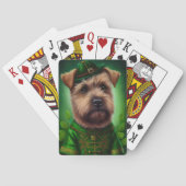 Chesapeake Bay Terrier in St. Patrick's Day Dress Pokerkaarten (Achterkant)