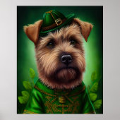 Chesapeake Bay Terrier in St. Patrick's Day Dress Poster (Voorkant)
