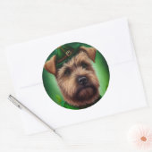 Chesapeake Bay Terrier in St. Patrick's Day Dress Ronde Sticker (Envelop)