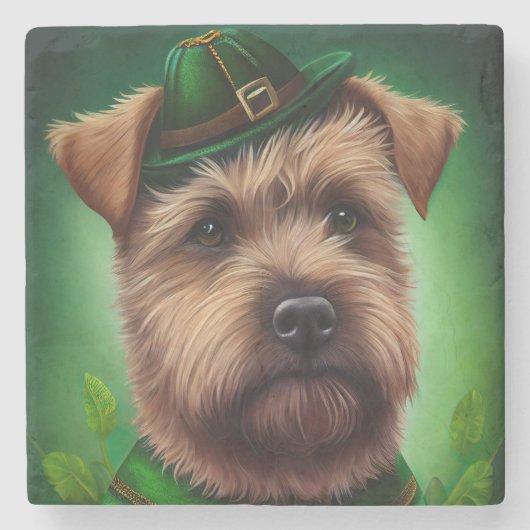 Chesapeake Bay Terrier in St. Patrick's Day Dress Stenen Onderzetter (Voorkant)