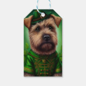 Chesapeake Bay Terrier in St. Patrick's Day-jurk Cadeaulabel (Voorkant)