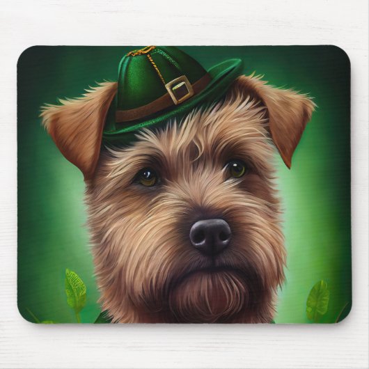 Chesapeake Bay Terrier in St. Patrick's Day-jurk Muismat (Voorkant)