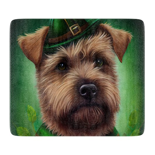 Chesapeake Bay Terrier in St. Patrick's Day-jurk Snijplank (Voorkant)