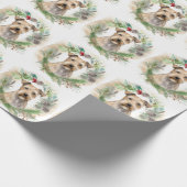 Chesapeake Bay Terrier Kerstkrans feestelijk Cadeaupapier (Hoek)