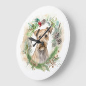 Chesapeake Bay Terrier Kerstkrans feestelijk Grote Klok (Hoek)