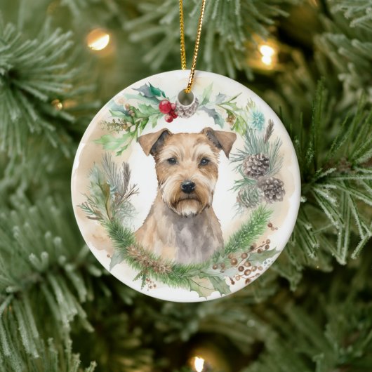 Chesapeake Bay Terrier Kerstkrans feestelijk Keramisch Ornament (Boom)