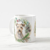 Chesapeake Bay Terrier Kerstkrans feestelijk Koffiemok (Voorkant links)