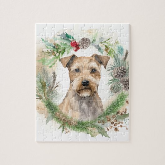 Chesapeake Bay Terrier Kerstkrans feestelijk Legpuzzel (Verticaal)