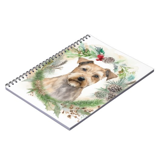 Chesapeake Bay Terrier Kerstkrans feestelijk Notitieboek (Linkerzijde)