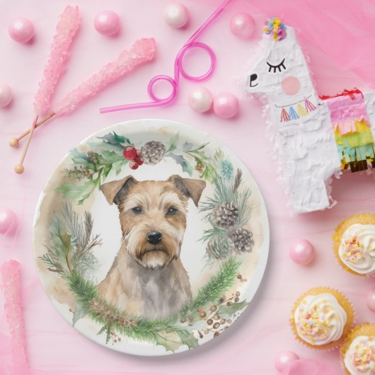 Chesapeake Bay Terrier Kerstkrans feestelijk Papieren Bordje (Feest)