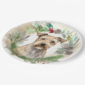 Chesapeake Bay Terrier Kerstkrans feestelijk Papieren Bordje (Gekanteld)