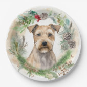 Chesapeake Bay Terrier Kerstkrans feestelijk Papieren Bordje (Voorkant)