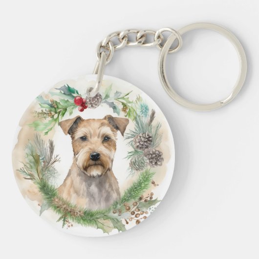 Chesapeake Bay Terrier Kerstkrans feestelijk Sleutelhanger (Achterkant)