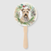 Chesapeake Bay Terrier Kerstkrans Festive Handwaaier (Voorkant)