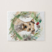 Chesapeake Bay Terrier Kerstkrans Festive Legpuzzel (Horizontaal)