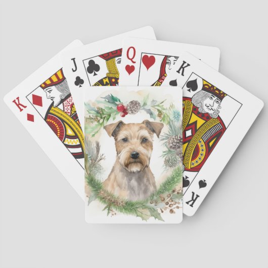 Chesapeake Bay Terrier Kerstkrans Festive Pokerkaarten (Achterkant)