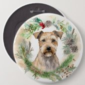Chesapeake Bay Terrier Kerstkrans Festive Ronde Button 6,0 Cm (Voorkant /achterkant)