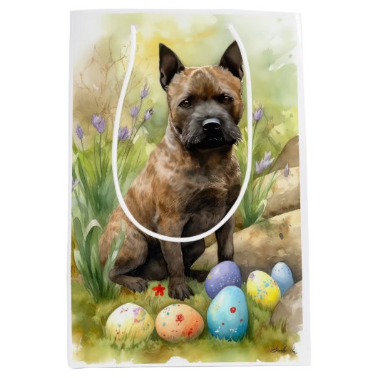 Chesapeake Bay Terrier met paaseieren Vakantie Medium Cadeauzakje (Voorkant)