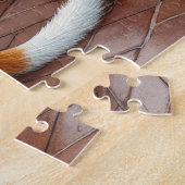 Chesapeake Bay Terrier Openhaard Kerstlichten Legpuzzel (Zijkant)