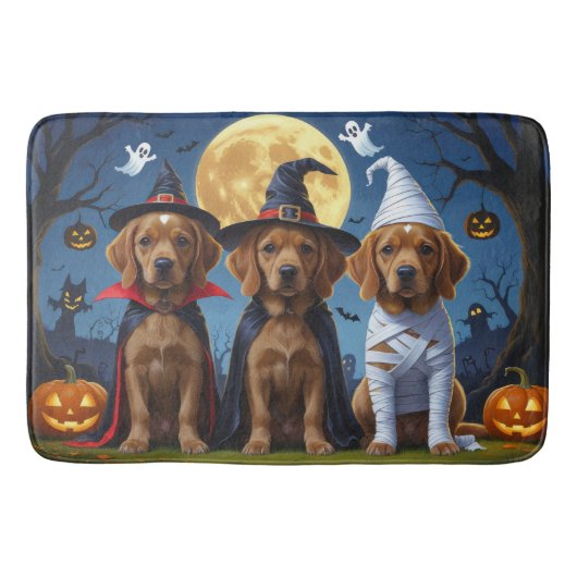 Chesapeake Bay Terrier Pompoen Halloween Grappig Badmat (Voorkant)