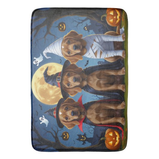 Chesapeake Bay Terrier Pompoen Halloween Grappig Badmat (Voorkant Verticaal)