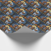 Chesapeake Bay Terrier Pompoen Halloween Grappig Cadeaupapier (Hoek)