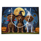Chesapeake Bay Terrier Pompoen Halloween Grappig Groot Cadeauzakje (Voorkant)